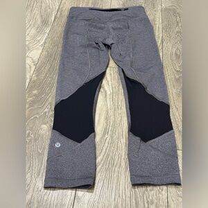 🖤🍋 LULULEMON Pace Rival Crop 22" - Heathered Black (Size 2) 🍋🖤